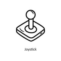joystick vector contorno icono diseño ilustración. símbolo de juego en el archivo eps 10 de fondo blanco