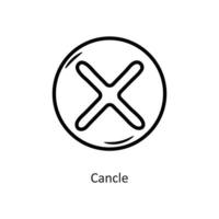 Cancel vector outline Icon Design illustration. Gaming Symbol on White background EPS 10 File