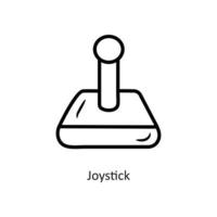 joystick vector contorno icono diseño ilustración. símbolo de juego en el archivo eps 10 de fondo blanco