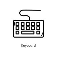 Keyboard vector outline Icon Design illustration. Gaming Symbol on White background EPS 10 File