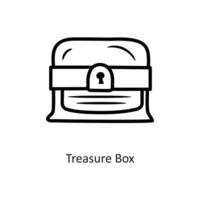 Treasure Box vector outline Icon Design illustration. Gaming Symbol on White background EPS 10 File