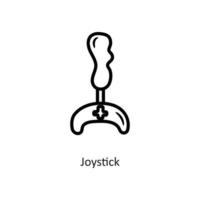 joystick vector contorno icono diseño ilustración. símbolo de juego en el archivo eps 10 de fondo blanco