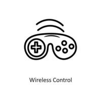 Wireless Control vector outline Icon Design illustration. Gaming Symbol on White background EPS 10 File