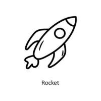 Rocket vector outline Icon Design illustration. Gaming Symbol on White background EPS 10 File