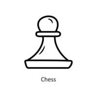 Chess vector outline Icon Design illustration. Gaming Symbol on White background EPS 10 File