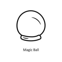 Magic Ball vector outline Icon Design illustration. Gaming Symbol on White background EPS 10 File