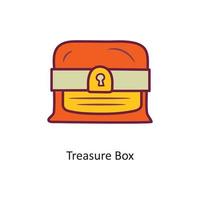 Treasure Box vector filled outline Icon Design illustration. Gaming Symbol on White background EPS 10 File