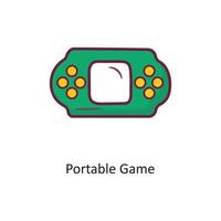 Portable Game vector filled outline Icon Design illustration. Gaming Symbol on White background EPS 10 File