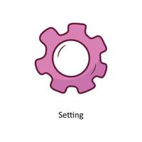 Setting vector filled outline Icon Design illustration. Gaming Symbol on White background EPS 10 File