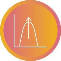 Beautiful Bell shaped graph line Vector Icon