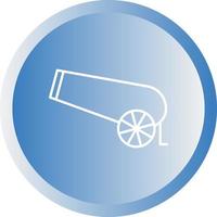 Beautiful Cannon Line Vector Icon