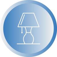 Beautiful Table Lamp Line Vector Icon