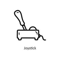 joystick vector contorno icono diseño ilustración. símbolo de juego en el archivo eps 10 de fondo blanco