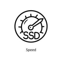 Speed vector outline Icon Design illustration. Gaming Symbol on White background EPS 10 File