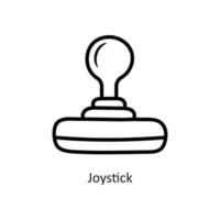 joystick vector contorno icono diseño ilustración. símbolo de juego en el archivo eps 10 de fondo blanco