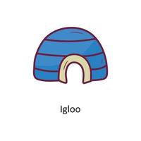 Igloo vector filled outline Icon Design illustration. Holiday Symbol on White background EPS 10 File