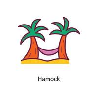 Hamock vector filled outline Icon Design illustration. Holiday Symbol on White background EPS 10 File