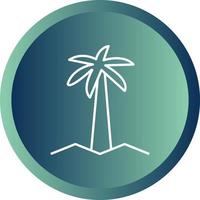 Beautiful Coconut Tree Line Vector Icon