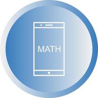 Beautiful Math on Mobile line Vector Icon