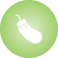 Unique Eggplant Vector Glyph Icon