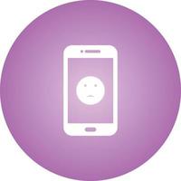 Unique Sad Face Vector Glyph Icon