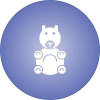 Unique Stuffed Toy Vector Glyph Icon