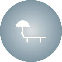 Unique Sunbathing Chair Vector Glyph Icon