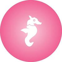 Unique Seahorse Vector Glyph Icon