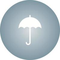 Unique Umbrella Vector Glyph Icon