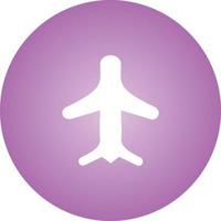 Unique Airplane Mode Vector Glyph Icon