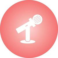 Unique Mic ON Stand Vector Glyph Icon