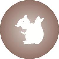 Unique Squirrel Vector Glyph Icon