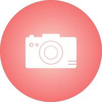 Unique Photograph On Camera Vector Glyph Icon