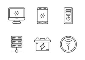 Computer and Hardware Vector Icon Set