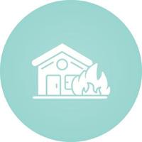 House On Fire Vector Icon