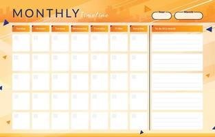 Coorporate Monthly Timeline Template vector