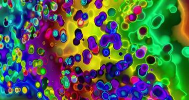 Abstract multicolor bubbles animation.Rainbow colors bubble background video