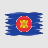 vector de pincel de bandera de la asean