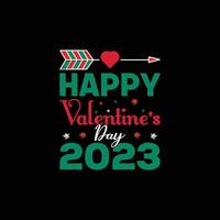 HAPPY NEW VALENTINE DAY T-SHIRT DESIGN vector