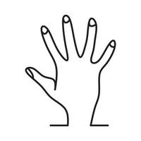 hand line icon vector