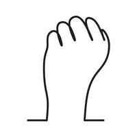 icono de vector de contorno de gesto de mano
