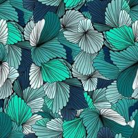 Vector seamless pattern with hand drawn scallop seashells