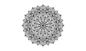 Mandala Floral Coloring Page Interior vector