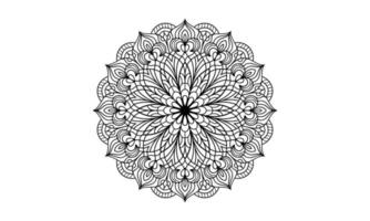 Mandala Floral Coloring Page Interior vector
