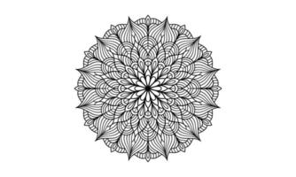 Mandala Floral Coloring Page Interior vector