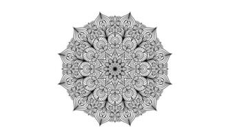 Mandala Floral Coloring Page Interior vector