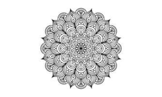 Mandala Floral Coloring Page Interior vector