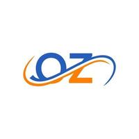 diseño del logotipo de la letra oz para la plantilla vectorial de la empresa financiera, de desarrollo, de inversión, inmobiliaria y de gestión vector