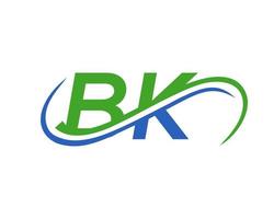 diseño del logotipo de la letra bk para la plantilla vectorial de la empresa financiera, de desarrollo, de inversión, inmobiliaria y de gestión vector