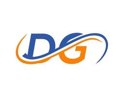 diseño del logotipo de la letra dg para la plantilla vectorial de la empresa financiera, de desarrollo, de inversión, inmobiliaria y de gestión vector